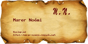 Marer Noémi névjegykártya
